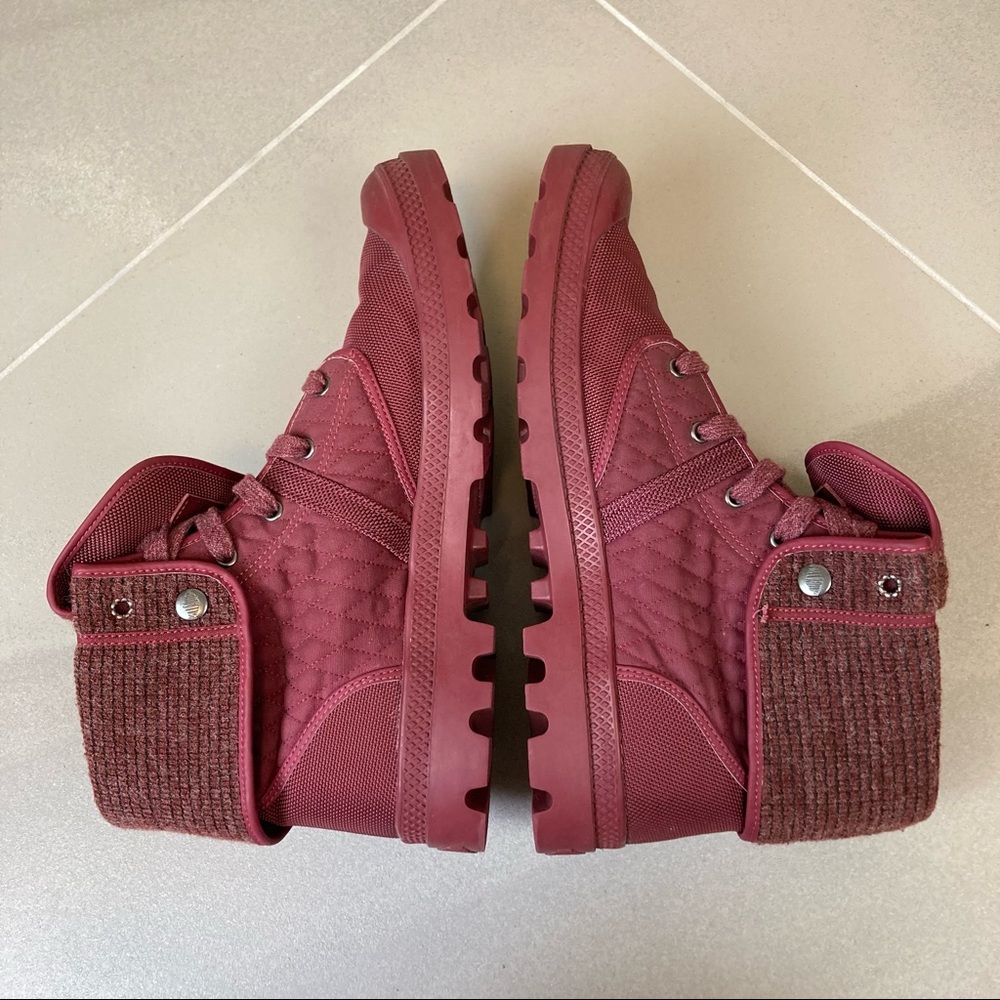palladium unisex sneakers boots red Men’s 13 Women’s 14.5 - Picture 7 of 13